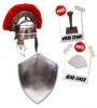 BNDL07 - HBO Rome Armor Helmet With Plume (IR80553) + Lion Shield (IR80702) + Head Liner (IR8050A) + (IR8050) Wood Stand